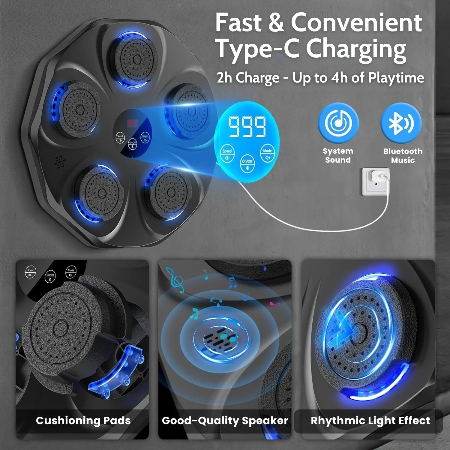 Music Boxing Machine + Free Boxing Gloves