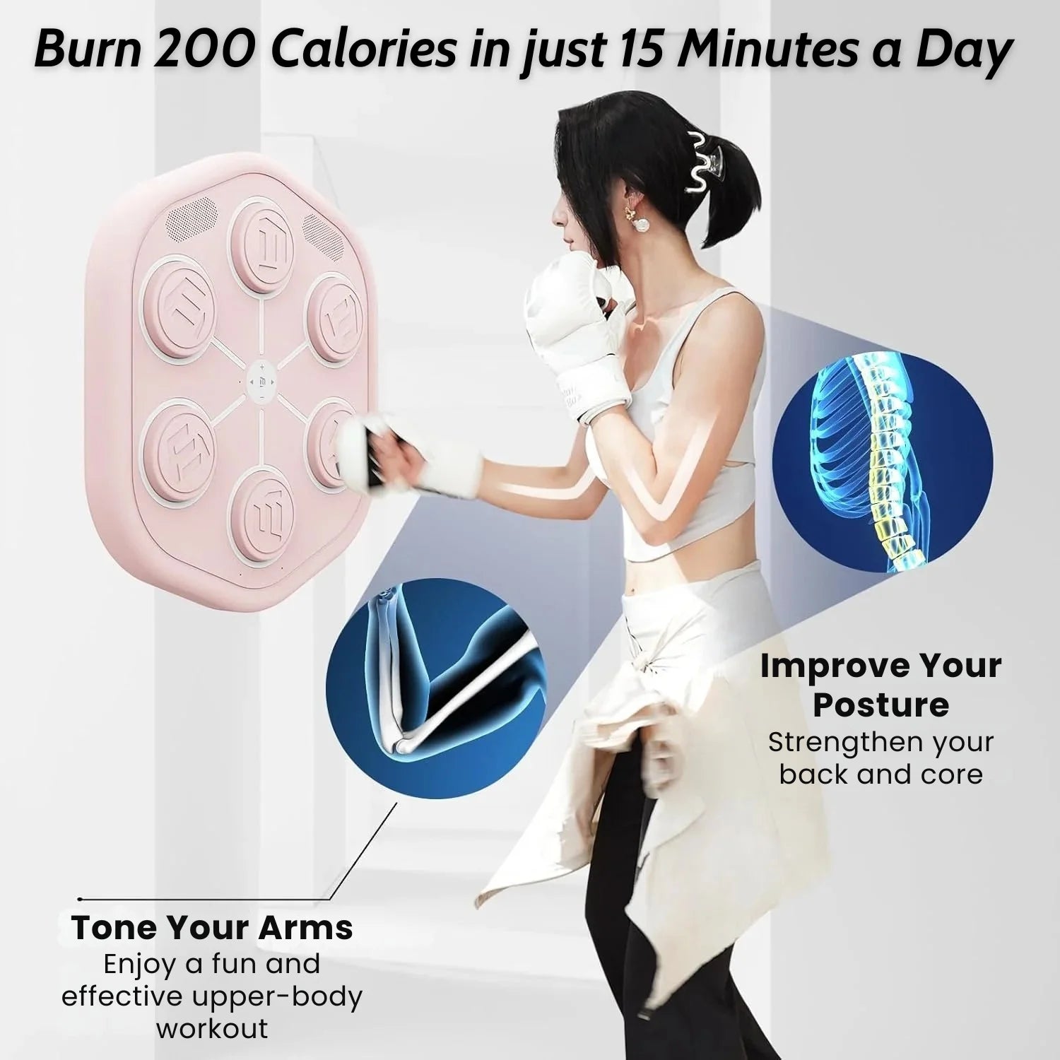 Music Boxing Machine V2 + Free Boxing & MMA Gloves